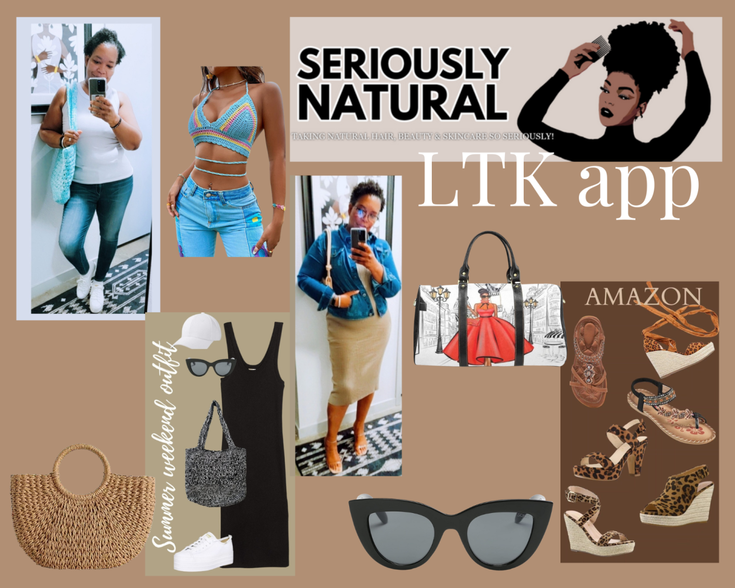 Click here to check out my page on the LTK app! seriously natural LTK app page.